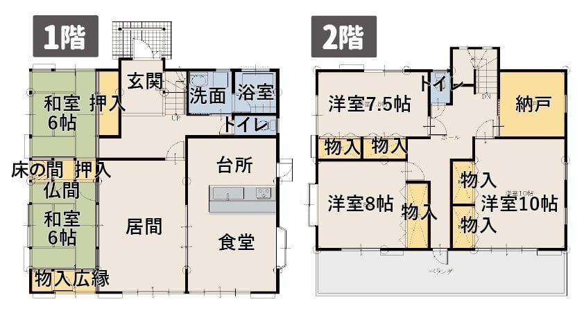 Before１階２階平面図